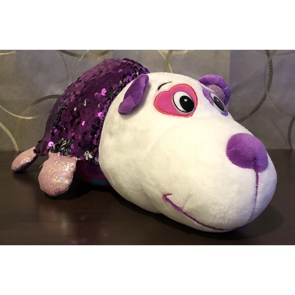 FlipaZoo Flipquin Gugu Panda Mabli Monkey Reversible Sequin Plush Stuffed Toy - Picture 7 of 13